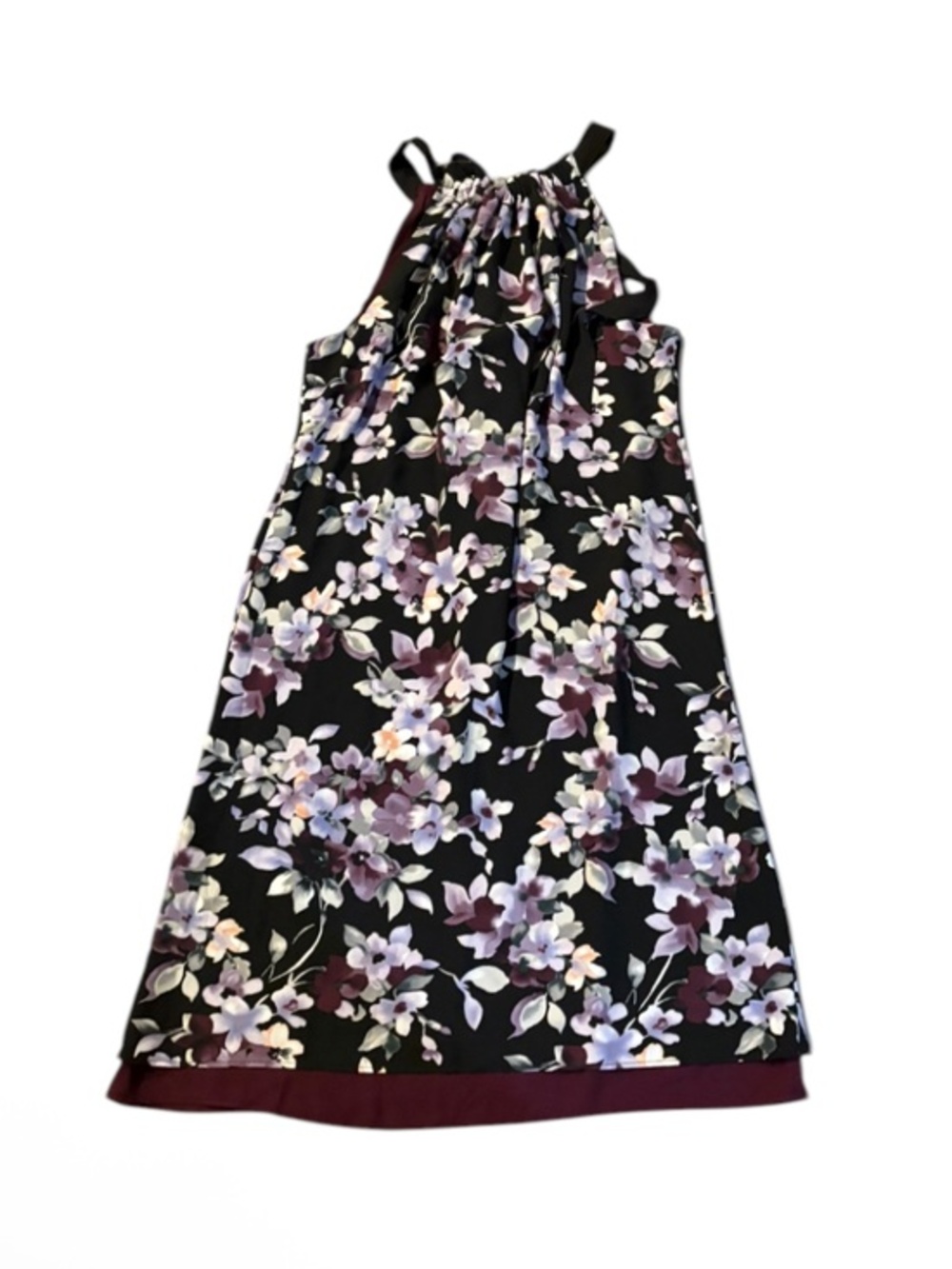 White House black market reversible shift dress wisteria and purple floral new 2